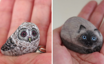 Artist Paints On Stones And Makes Them Look Like Adorable Animals That Fit Inside Your Palm